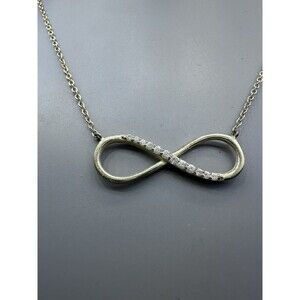 Woman's Gold Vermeil .925 Sterling Silver Infinity Loop Pendant Necklace 16" 18"